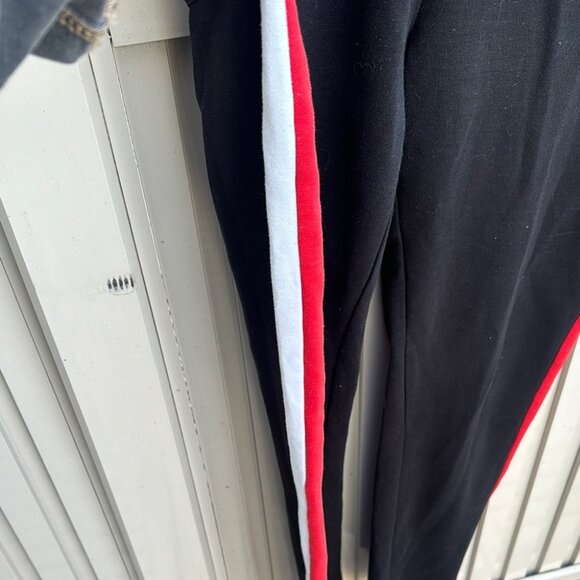 Criminal Damage London Women’s Black, Red and White Striped Sweatpants - Picture 3 of 11